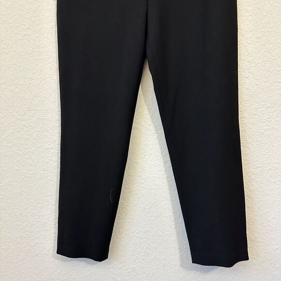 ALICE + OLIVIA Employed Straight Leg Trouser Pants Flat Front in Black - Picture 5 of 15